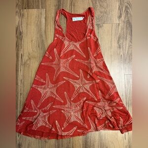 Fighting Eel Ava Sky Orange Gold‎ Starfish Tank Top Racer Back Hawaiian Dress